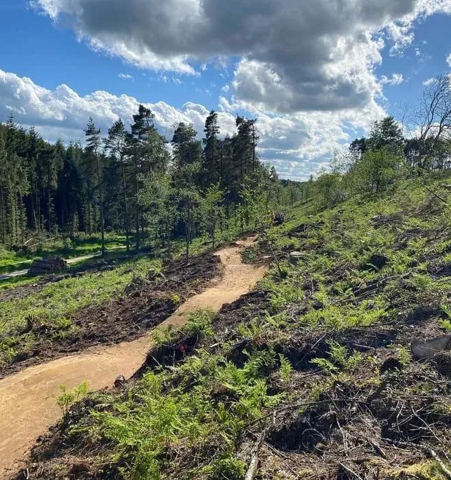 Dalby Forest Are Building A New 500m Red Section